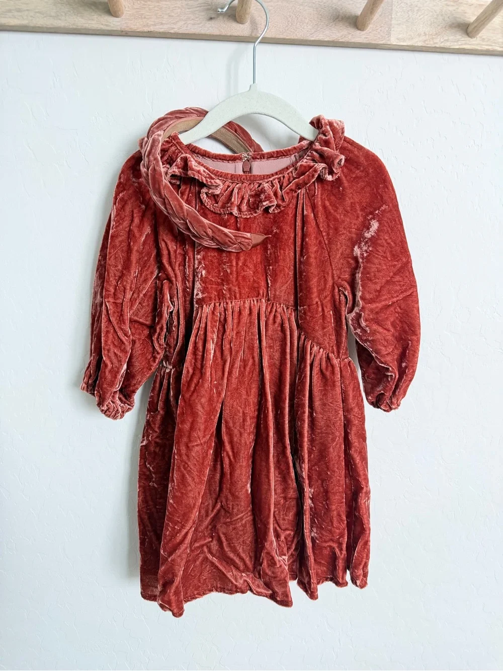Noralee Adeline Velvet Dress & Headband